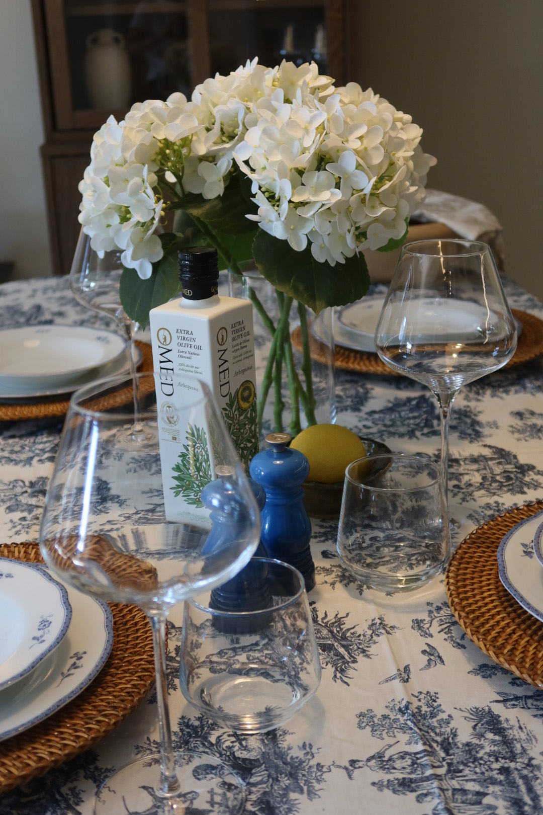 Cottage blue duk (155 x250cm)