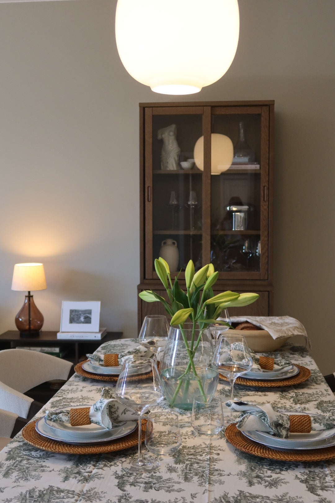 Cottage green duk (155 x250cm)