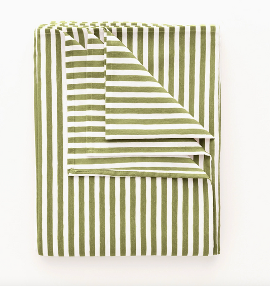 Stripeduk Green ( 140cm x 300cm )